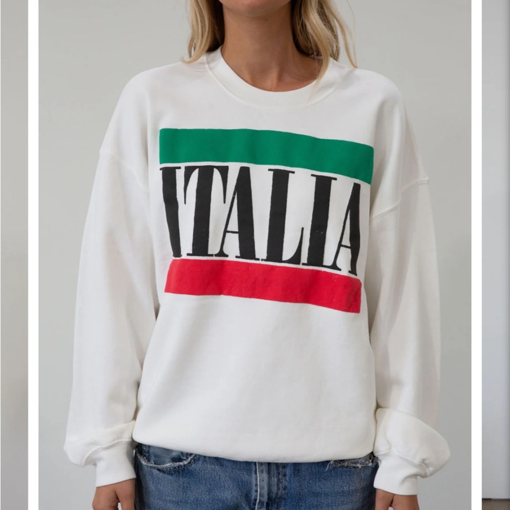 NWT Daydreamer Italia Boyfriend Sweatshirt. Size: Small. Excellent condition - Picture 15 of 16